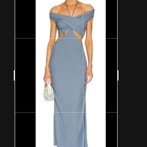 Jonathan Simkhai Akane Women's Criss Cross Front Long Halter Dress